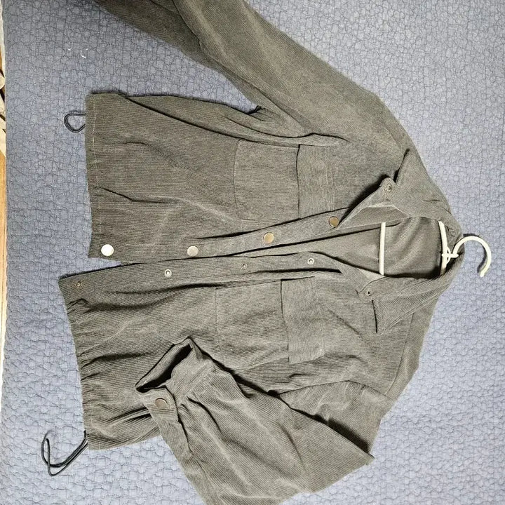 [BUNJANG] Corduroy Shirt Jacket - Gray / 코듀로이 셔츠 자켓 회색