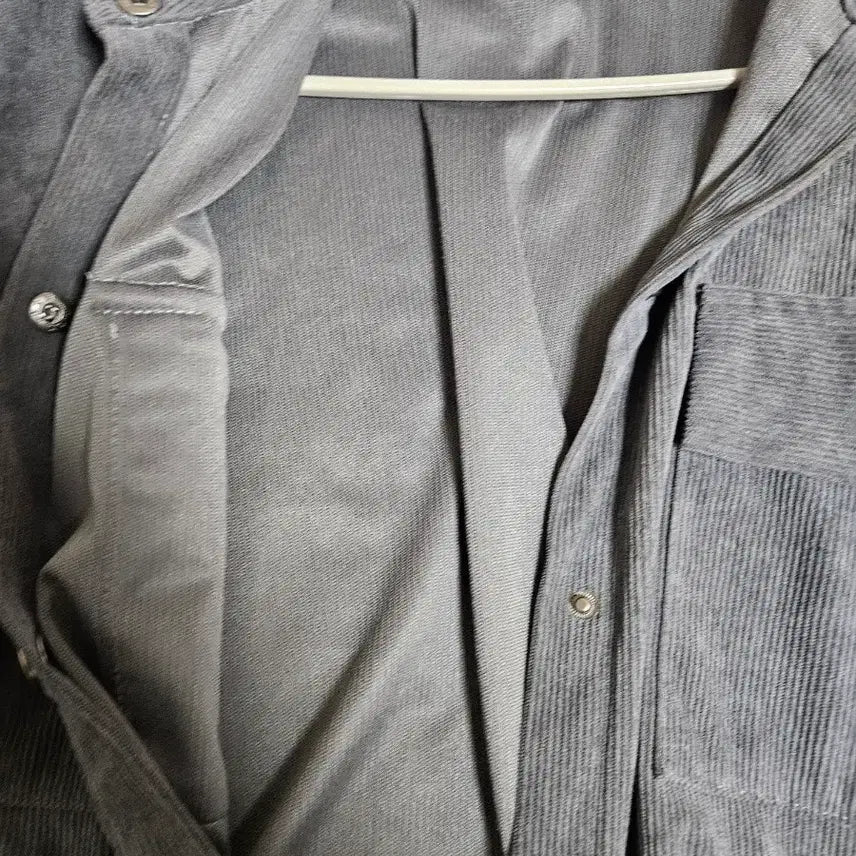 [BUNJANG] Corduroy Shirt Jacket - Gray / 코듀로이 셔츠 자켓 회색