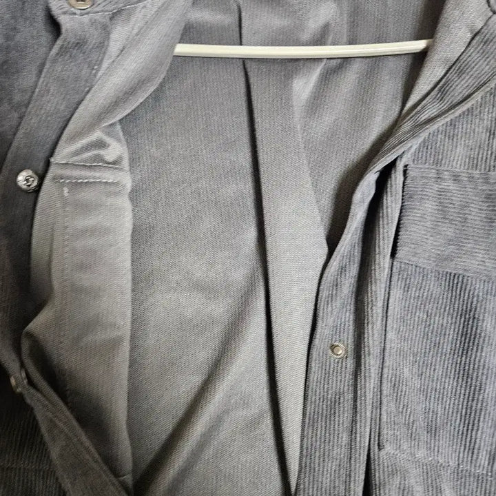 [BUNJANG] Corduroy Shirt Jacket - Gray / 코듀로이 셔츠 자켓 회색