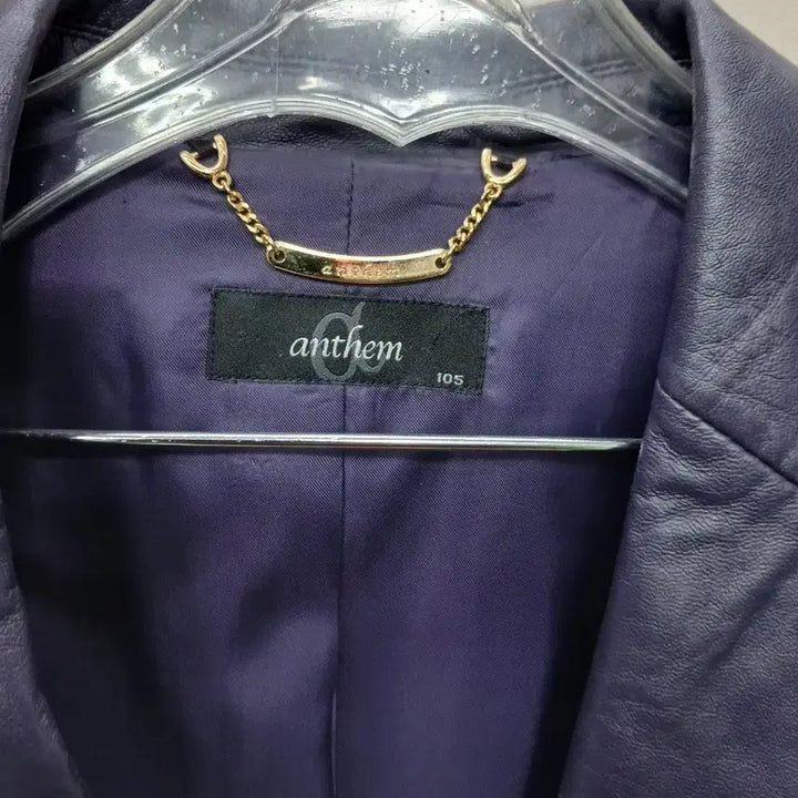 [BUNJANG] Ansome Navy Leather Jacket / 앤썸 네이비 가죽 자켓