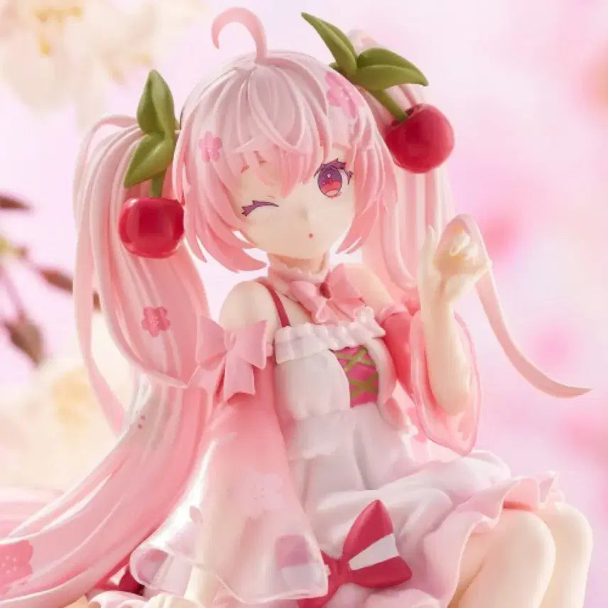 [BUNJANG] Sakura Miku Wink Noodle Stopper Figure (Sealed) / [미개봉] [현물] 사쿠라미쿠 하츠네미쿠 윙크 누들스토퍼 피규어