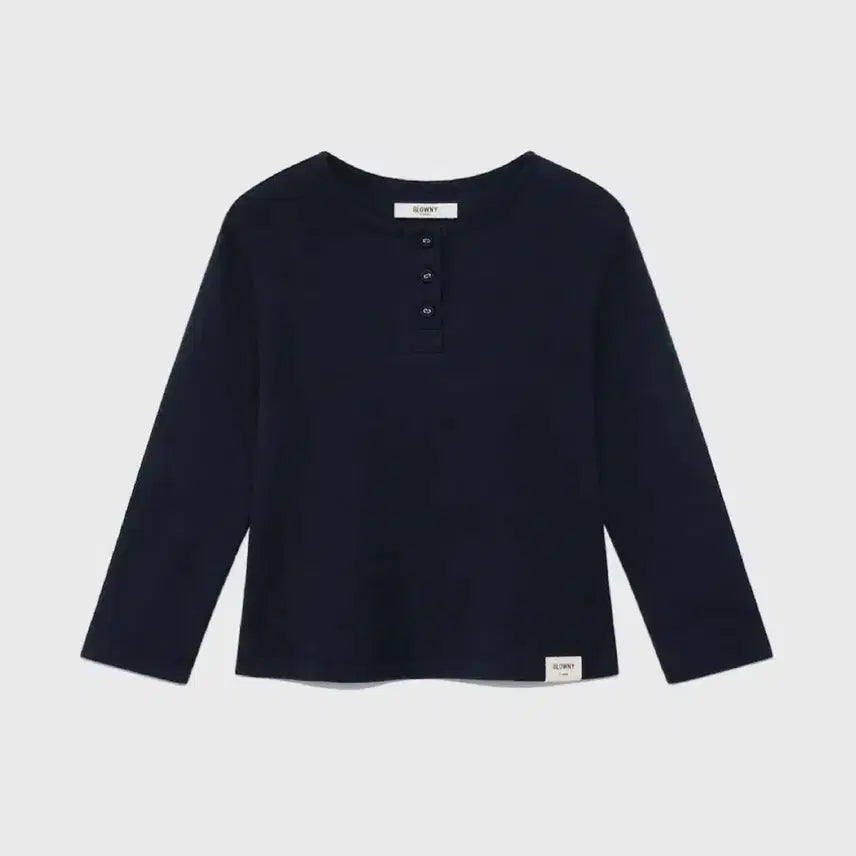 [BUNJANG] GLOWNY 3/4 Button Fly Tee (Navy) - Size S / 글로니 3/4 BUTTON FLY TEE (NAVY) S