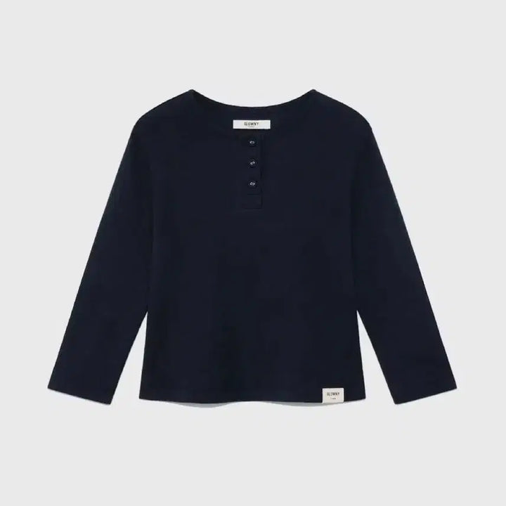 [BUNJANG] GLOWNY 3/4 Button Fly Tee (Navy) - Size S / 글로니 3/4 BUTTON FLY TEE (NAVY) S