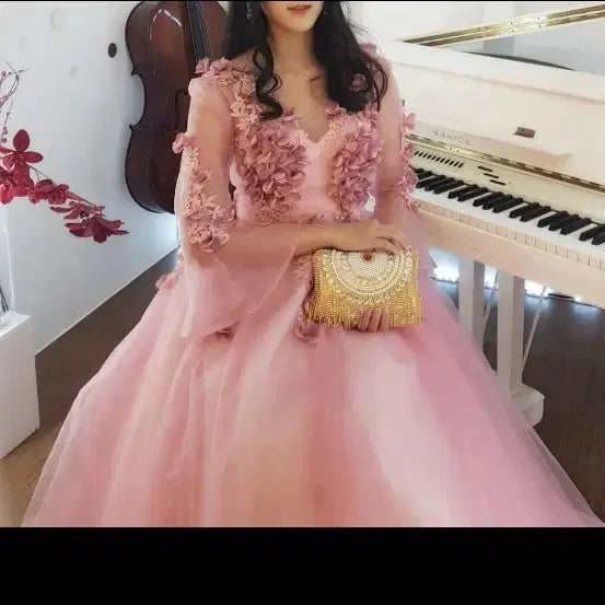 [BUNJANG] Pink Graduation &amp; Self-Wedding Dress Rental / 대여)졸업사진드레스 셀프웨딩