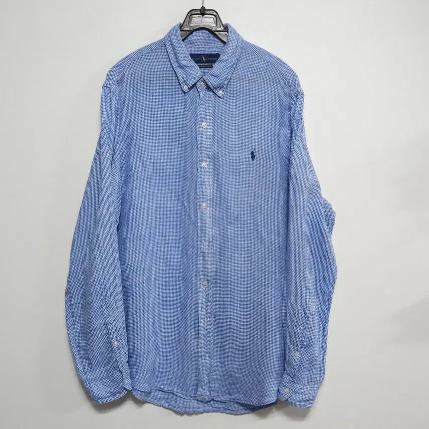 [SOLD OUT] 키 큰 분 추천 / 폴로 랄프로렌 오션 워시 린넨 체크 셔츠 105사이즈