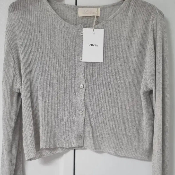 [SOLD OUT] (텍있는 새상품) lettera 레테라 린넨 가디건  라이트그레이