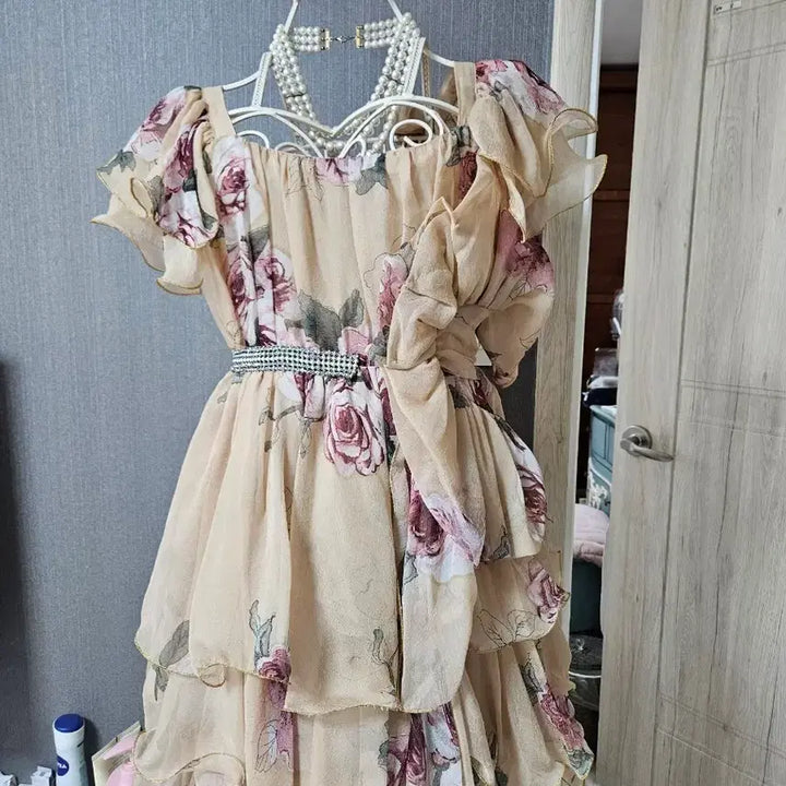 [BUNJANG] Flower Chiffon Dress / 플라워 쉬폰 원피스