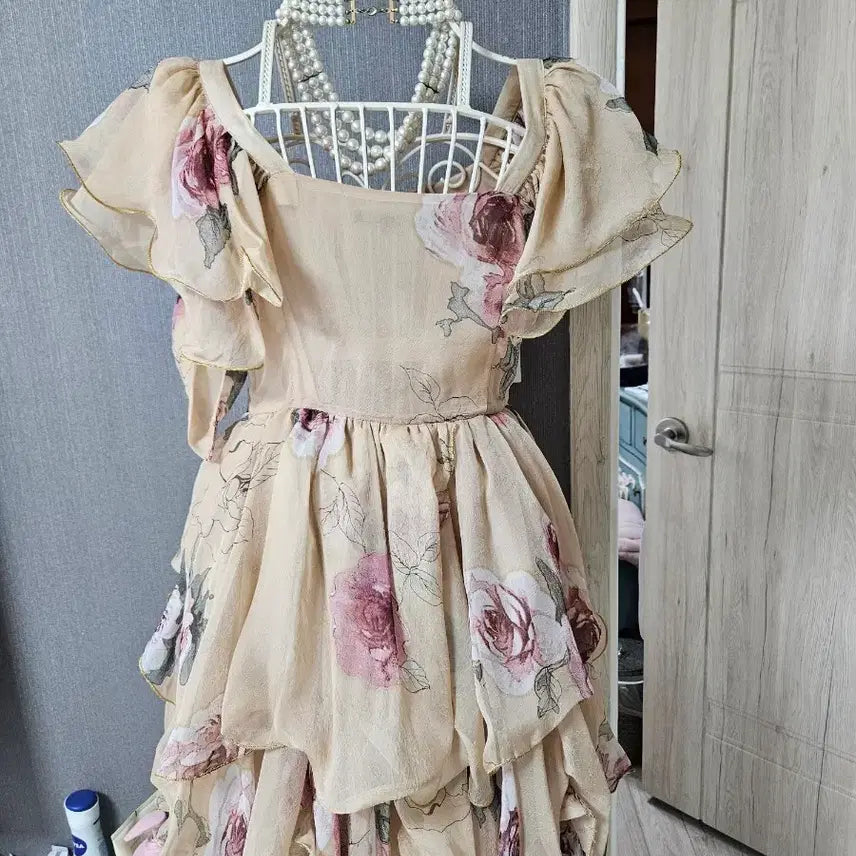 [BUNJANG] Flower Chiffon Dress / 플라워 쉬폰 원피스