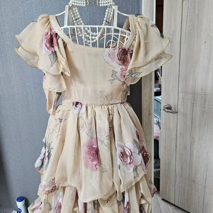 [BUNJANG] Flower Chiffon Dress / 플라워 쉬폰 원피스