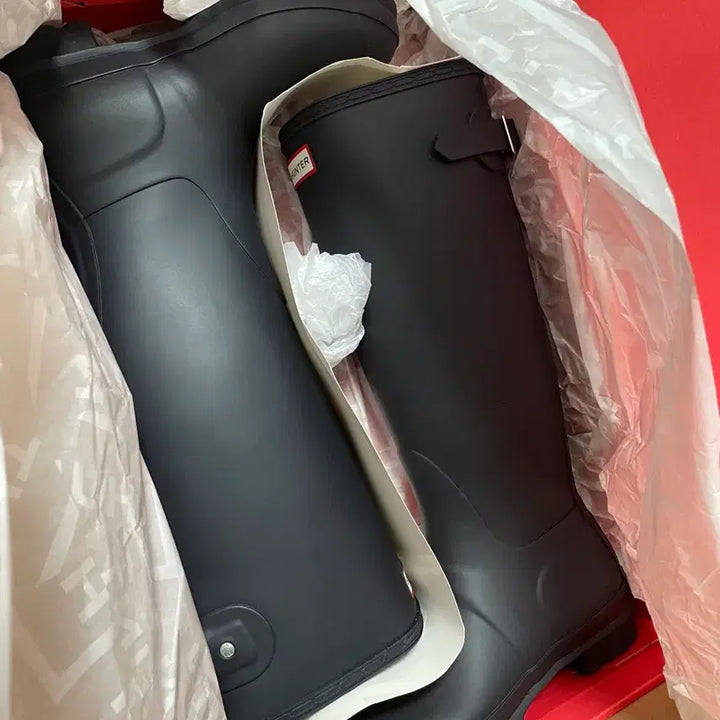 [BUNJANG] Hunter Black Tall Rain Boots / 헌터 롱 레인부츠 240