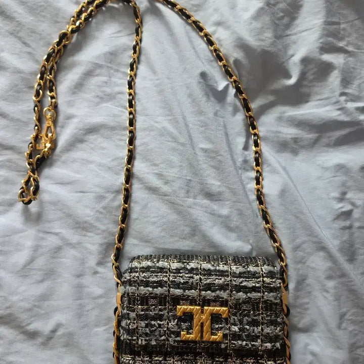 [BUNJANG] Time Tweed Chain Mini Bag / 타임 트위드 체인 미니백