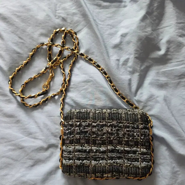 [BUNJANG] Time Tweed Chain Mini Bag / 타임 트위드 체인 미니백