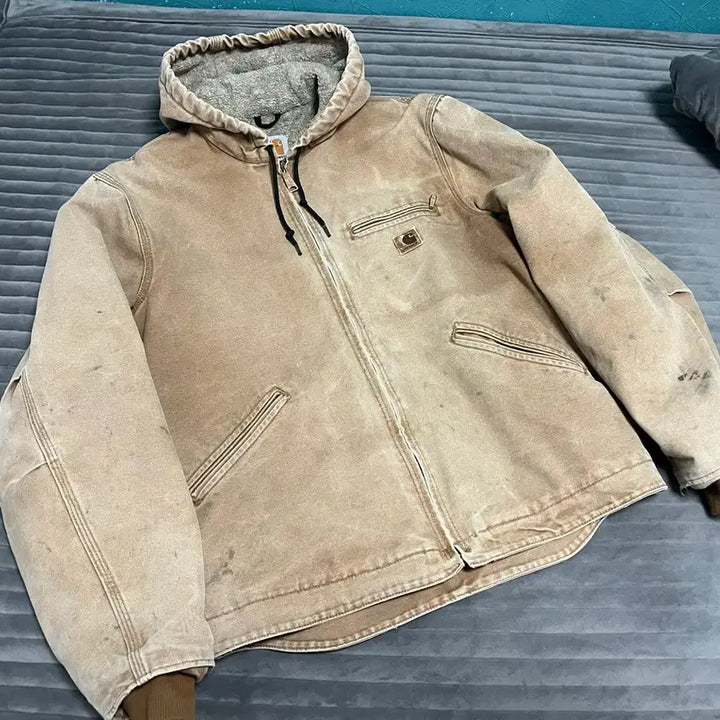 [BUNJANG] Carhartt J141 Sierra Hooded Work Jacket Brown M / 칼하트 j141 시에라 후드워크자켓 브라운 M