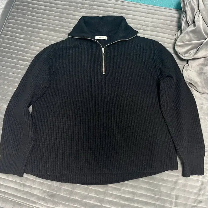 [BUNJANG] Bellier Black Half-Neck Zip-Up Knit M / 벨리에 블랙 하프넥 집업니트