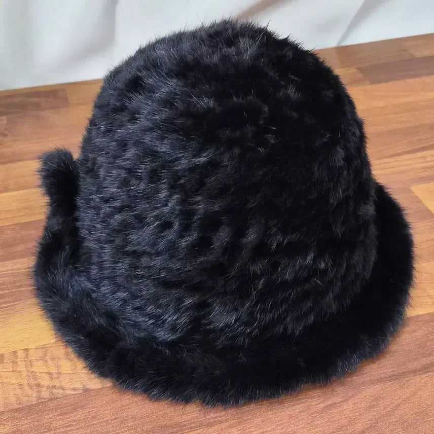 [BUNJANG] Clever by Jindo Black Mink Fur Hat / 밍크 모피 모자 (주)진도