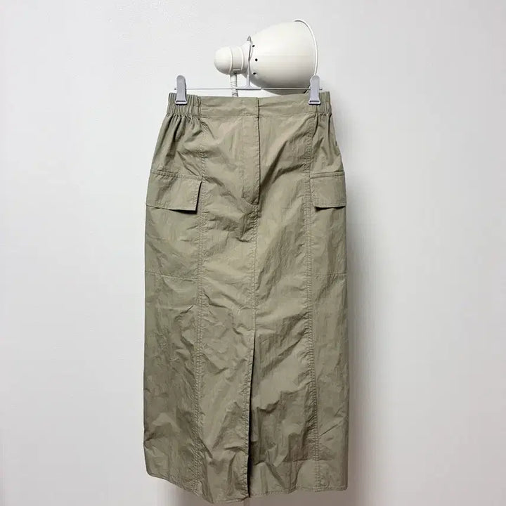 [BUNJANG] 8 Seconds Khaki Nylon Cargo Long Skirt / (새상품) 에잇세컨즈 카키 나일론 카고 롱스커트
