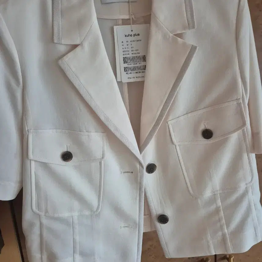[BUNJANG] KUHO PLUS Short Sleeve Cropped Jacket / 새상품)구호플러스 반팔 크롭 자켓