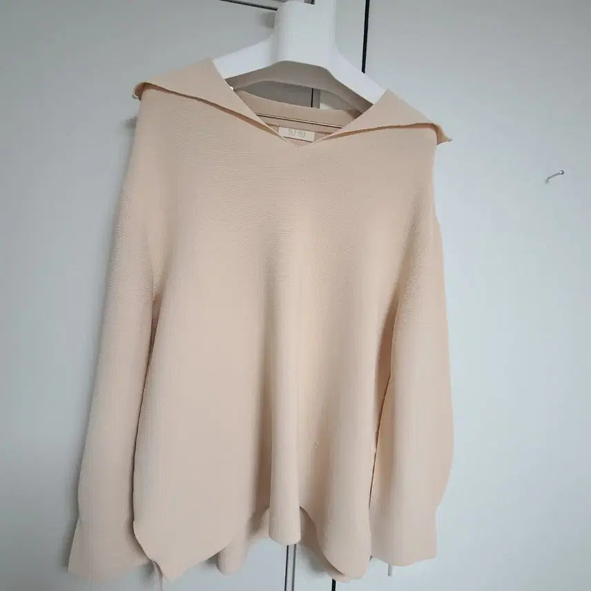 [BUNJANG] SJ SJ Knit Blouse Beige / SJ SJ 니트 블라우스 베이지