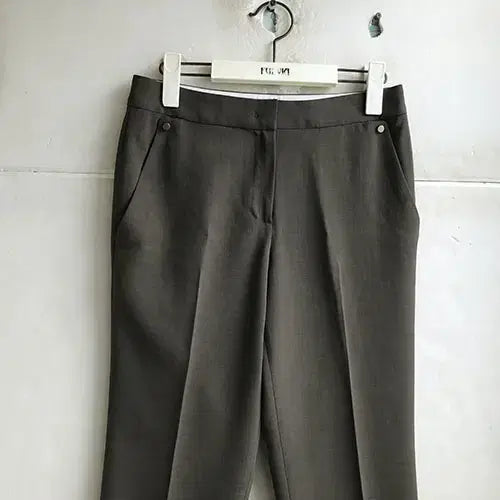 [BUNJANG] MICHAA Khaki Polyester Blend High-Stretch Dress Slacks / 미샤 정품/2020-27/새거수준