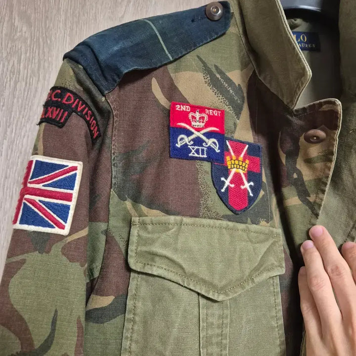 [BUNJANG] Polo Ralph Lauren Camo Patchwork Field Jacket M / 폴로 랄프로렌 카모 패치워크 야상 자켓 M 팝니다.
