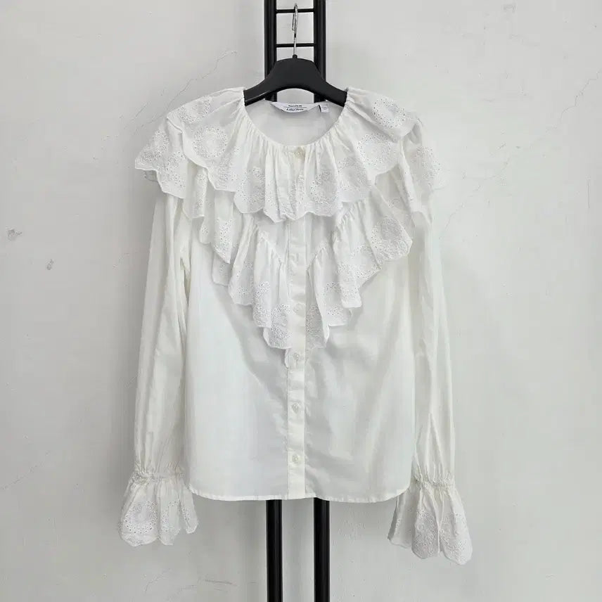 [BUNJANG] And Other Stories Lace Ruffle Blouse / 정품 앤아더스토리즈 레이스 프릴 블라우스