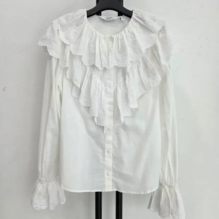 [BUNJANG] And Other Stories Lace Ruffle Blouse / 정품 앤아더스토리즈 레이스 프릴 블라우스