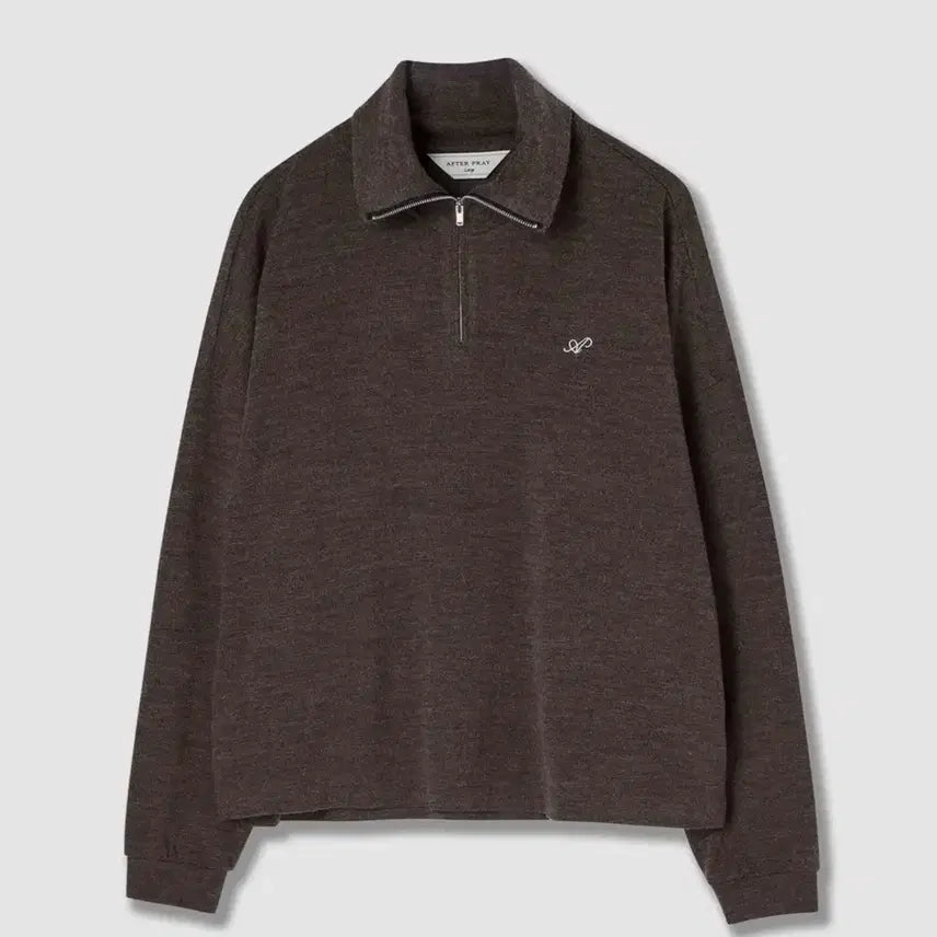 [BUNJANG] After Pray Half Zip-up High Neck Jersey Brown / 에프터프레이 하프 집업 하이넥 져지 브라운