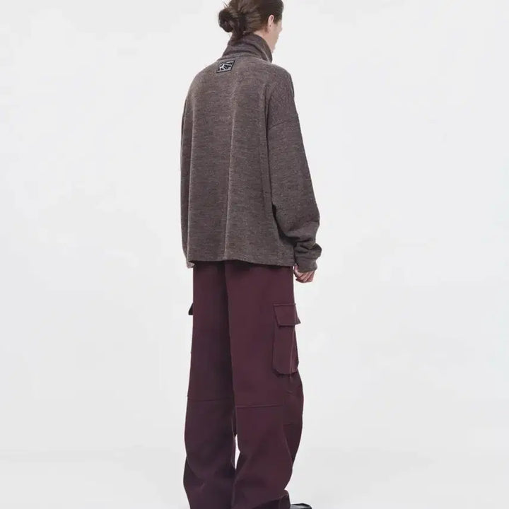 [BUNJANG] After Pray Half Zip-up High Neck Jersey Brown / 에프터프레이 하프 집업 하이넥 져지 브라운