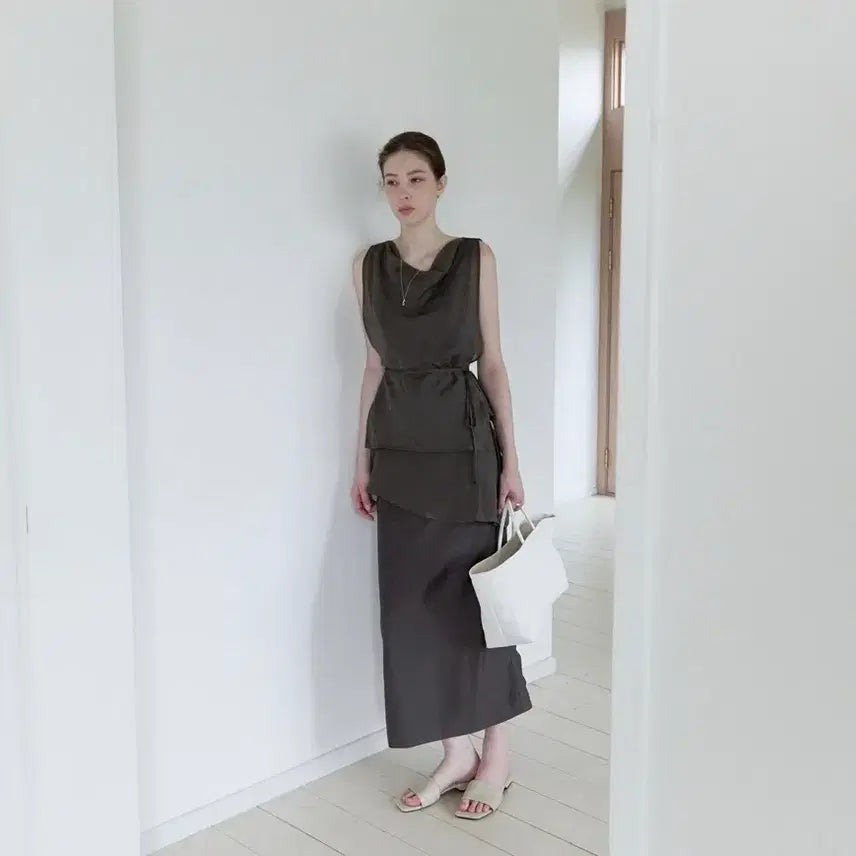 [BUNJANG] Ovbeige Layer Drape Blouse / 오브베이지 블라우스 LAYER DRAPE BLOUSE