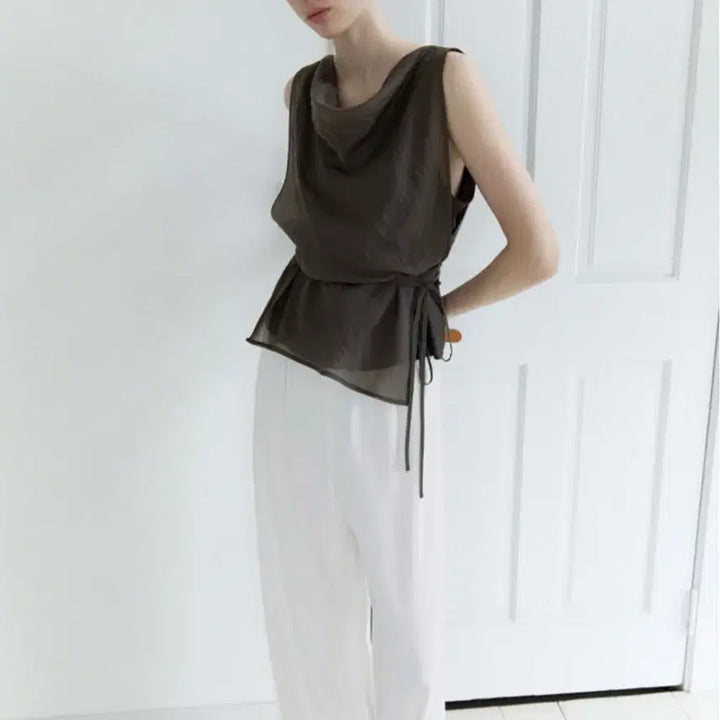 [BUNJANG] Ovbeige Layer Drape Blouse / 오브베이지 블라우스 LAYER DRAPE BLOUSE