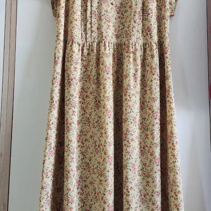 [BUNJANG] Vintage Floral Lace Collar Long Dress / 일본빈티지꽃무늬 레이스 카라고급 롱 원피스