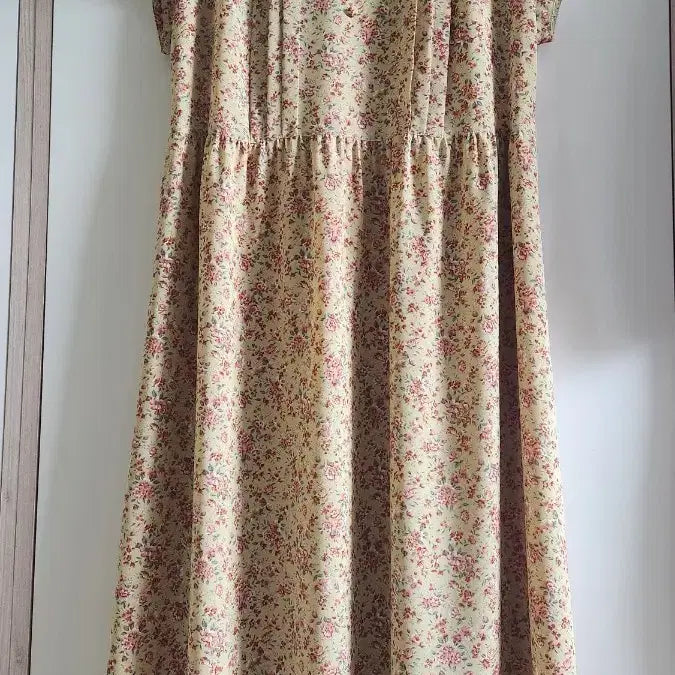[BUNJANG] Vintage Floral Lace Collar Long Dress / 일본빈티지꽃무늬 레이스 카라고급 롱 원피스