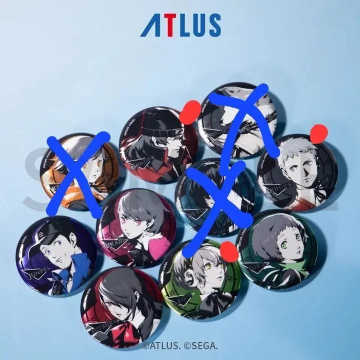 [BUNJANG] Persona 3 Reload Acrylic Badge - Protagonist, Akihiko Sanada, Shinjiro Aragaki, Aigis / 페르소나3 리로드 뱃지 주인공 사나다 아키히코 아마다 신지로 아이기스