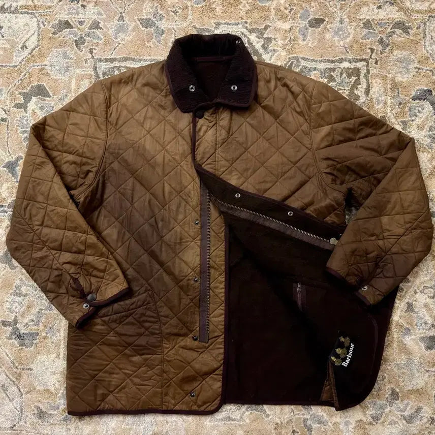 [BUNJANG] Barbour 90s D212 Duracotton Polarquilt Jacket XL / [바버] 90s 빈티지 D212 듀라코튼 폴라퀼트 자켓 (XL/오버핏)