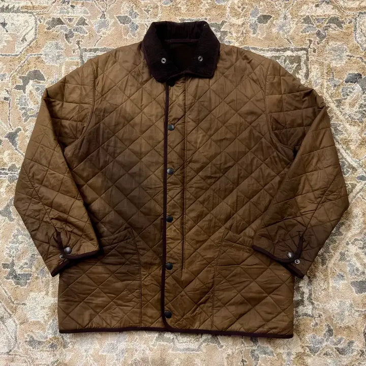 [BUNJANG] Barbour 90s D212 Duracotton Polarquilt Jacket XL / [바버] 90s 빈티지 D212 듀라코튼 폴라퀼트 자켓 (XL/오버핏)