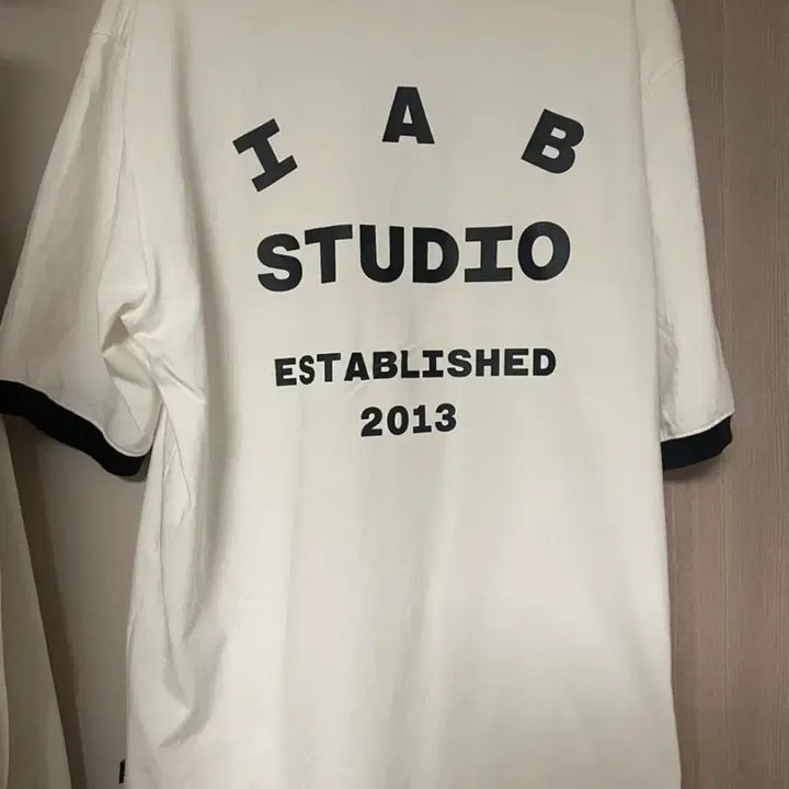 [BUNJANG] I.A.B STUDIO Ringer T-Shirt White / I.A.B STUDIO 링거 반팔 티셔츠 화이트