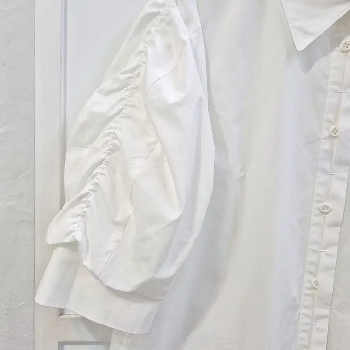 [BUNJANG] CC Collect Shirring Short Sleeve Blouse / 씨씨콜렉트 셔링 반팔 셔츠 블라우스