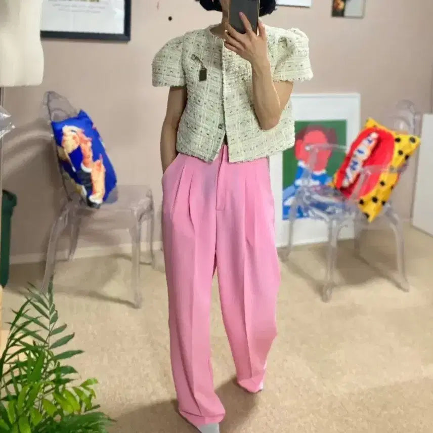 [BUNJANG] Puff Tweed Balloon Jacket / 퍼프 트위드 벌룬 자켓 been