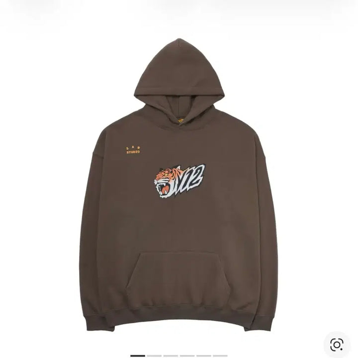 [BUNJANG] IAB STUDIO Tiger Graphic Hoodie Brown / 아이앱 STUDIO 호랑이 그래픽 후드티 브라운