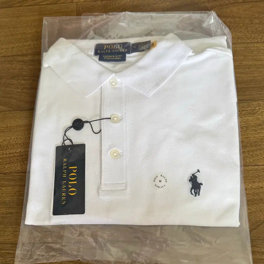 [BUNJANG] Polo Ralph Lauren Custom Slim Fit Stretch Mesh Polo Shirt - White (M) / 폴로 커스텀 슬림핏 스트레치 메시 폴로셔츠 M 화이트