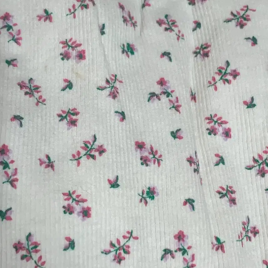 [BUNJANG] Floral Pattern Ribbed Camisole / 여름옷// 플라워 패턴 골지 끈나시