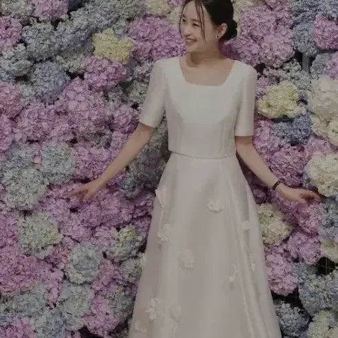 [BUNJANG] MICHAA Son Yeon-jae Two-Piece Set Ivory Floral Embroidery / 미샤 손연재 투피스 55