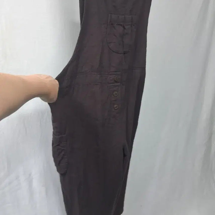 [BUNJANG] Brown Overalls Jumpsuit Dress - Plus Size / 브라운 멜빵 바지 점프수트 외 빅사이즈 원피스 개당