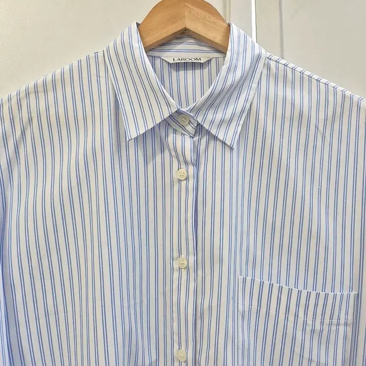 [BUNJANG] Laroom Oversized Striped Shirt / LAROOM 라룸 오버핏 스트라이프 셔츠