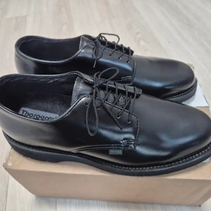 [BUNJANG] Thorogood Black Derby Shoes Postman 8W / (260W)쏘로굿 블랙 더비 슈즈 포스트맨