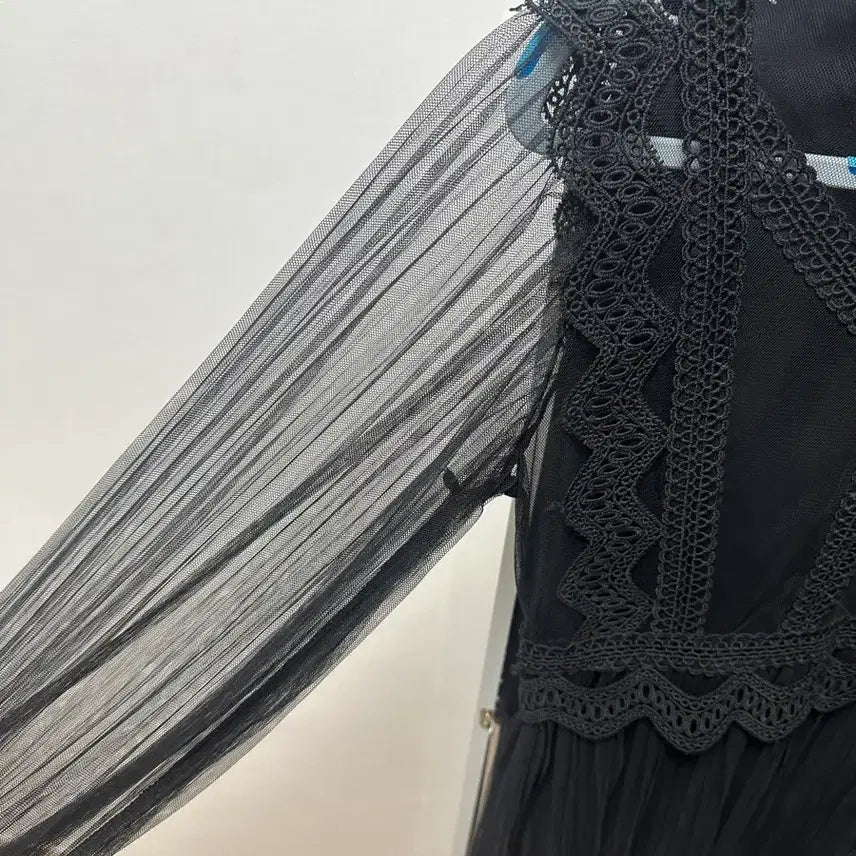 [BUNJANG] Black See-Through Dress / (새상품)블랙 시스루 원피스
