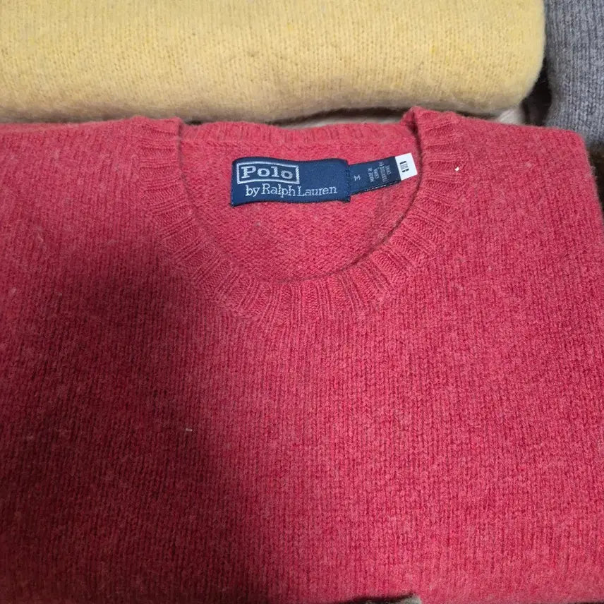 [SOLD OUT] 폴로 랄프로렌 쉐기독 스웨이드 패치 니트 (버건디) M