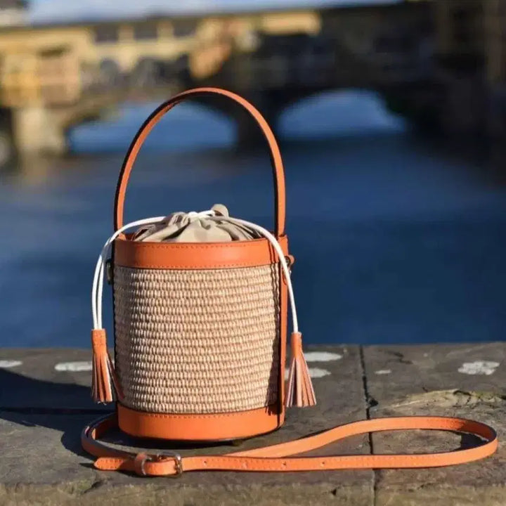[BUNJANG] Antonella Ferrante Raffia Bucket Bag / 안토넬라 페란테 라피아 버킷백 새상품