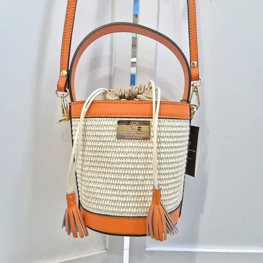 [BUNJANG] Antonella Ferrante Raffia Bucket Bag / 안토넬라 페란테 라피아 버킷백 새상품