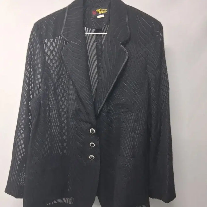 [BUNJANG] MAC Collection Valeria Black See-Through Jacket Size 88 / MAC Collection 발레리아 블랙 시스루 자켓88